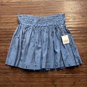 A.N.A Elastic Waistband Belmont Blue Skirt Size L
